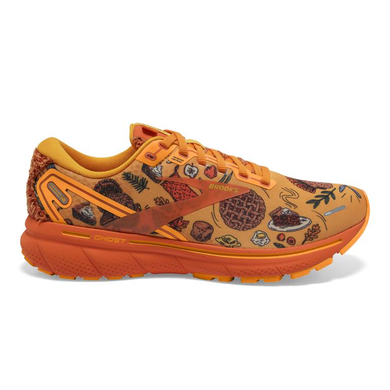 Brooks Women's Ghost 14 Cushioned Road Running Shoes - Citrus/Gold Flame/Orangeade (KVUJ57231)